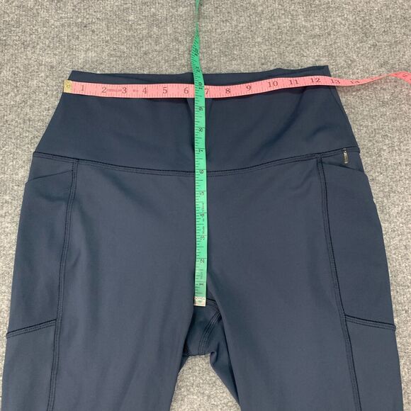 Spyder Active Leggings Womens M Medium Navy Cropped Pull On Stretch Pockets Yoga - Picture 6 of 11